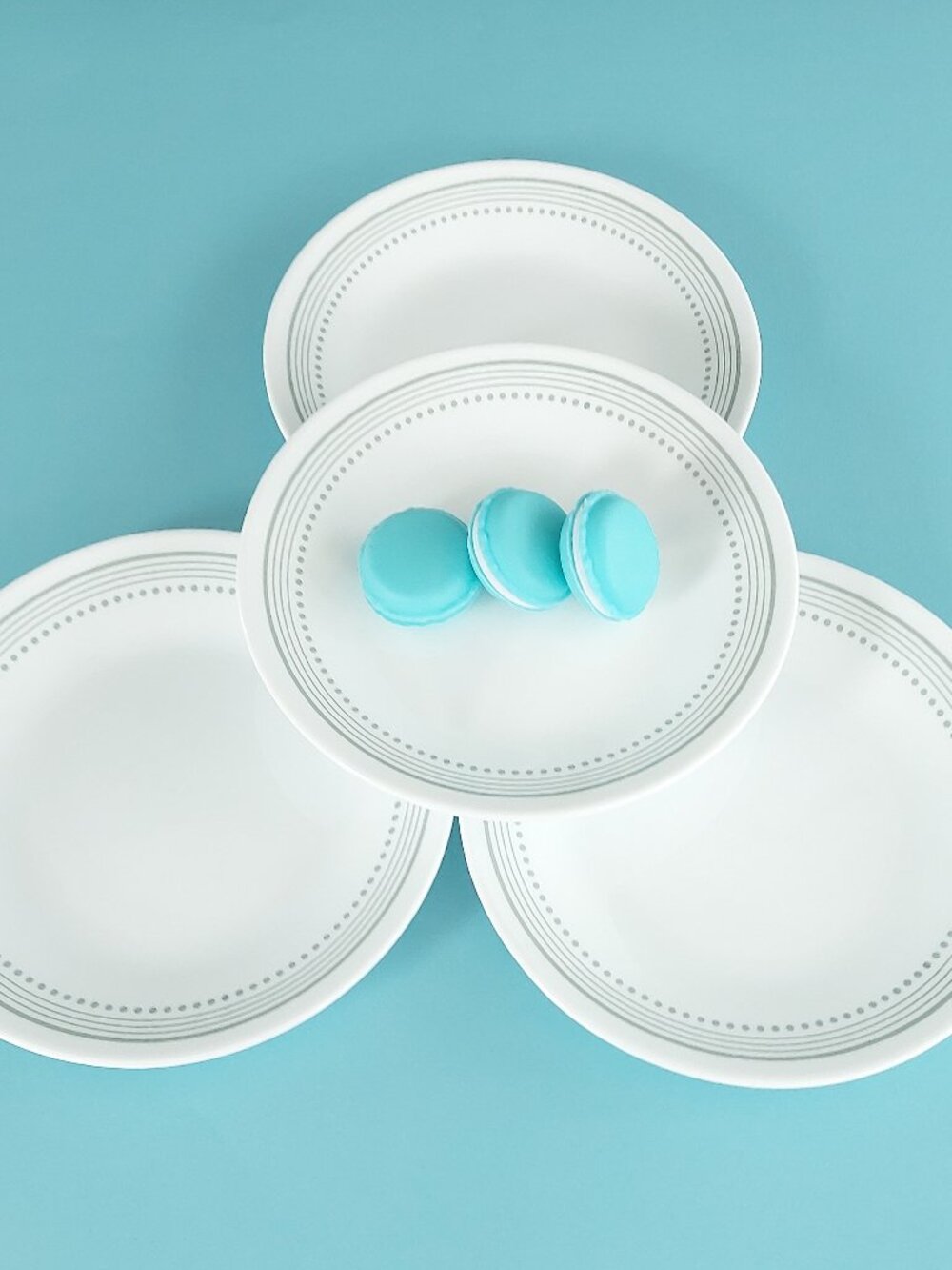 Set of 4 Corelle Mystic Gray Bread & Butter Side Plates 6.75"
